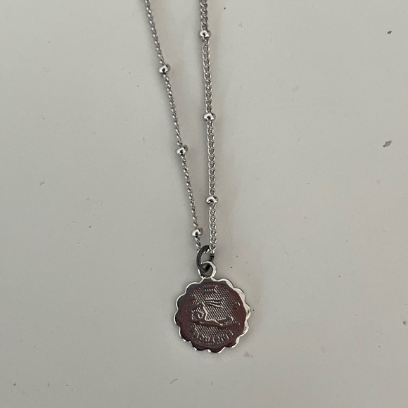 Emery and Opal Zodiac Coin (Aquarius) Necklace - Picture 2 of 4